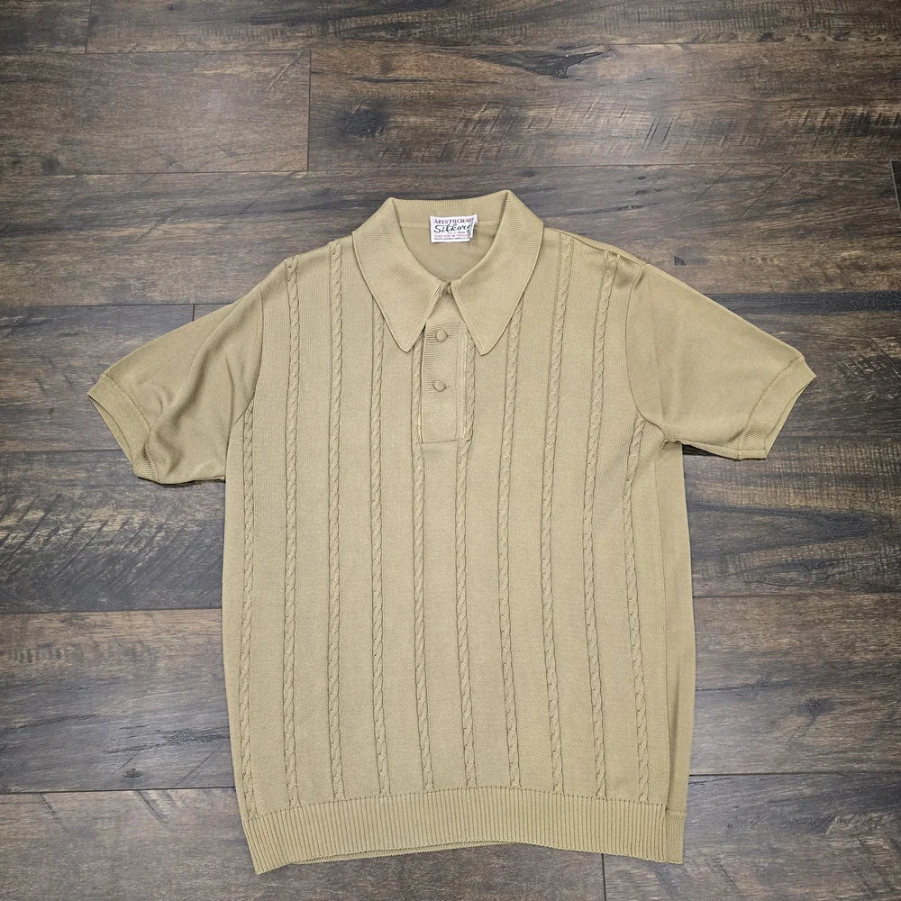 Vintage Polo Shirt Yellowish Green Color - Picture 5 of 7